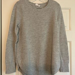 GAP Women's Light Gray Long Sleeve Round Neck And Bottom Sweater Size Small